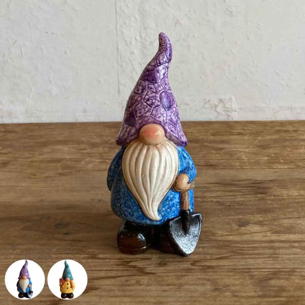 ガーデンノーム S 置物 （ 小人の妖精 小人 レジン オブジェ