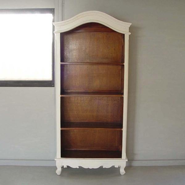 クラシックハイシェルフ 収納 本棚 木製 無垢 白 フランス