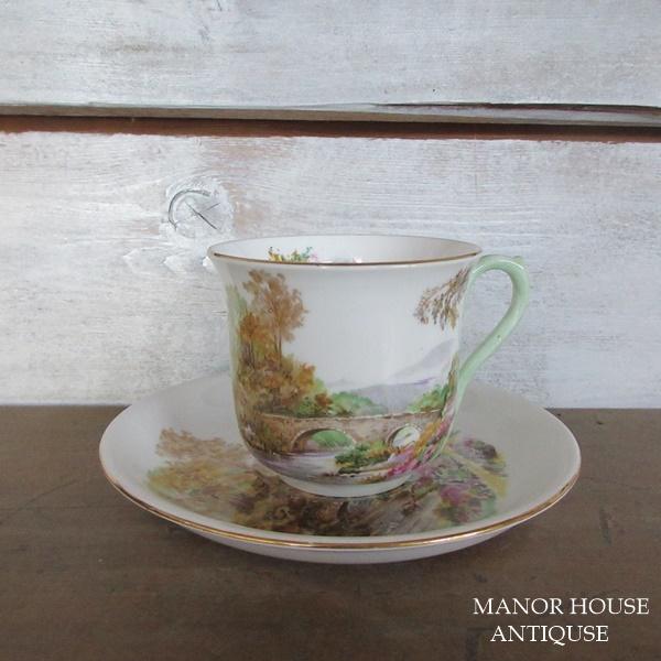 イギリス製 Shelley シェリー ヘザー カップアンドソーサー 茶器 1940