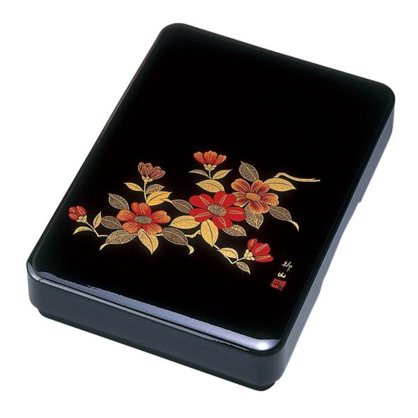 みよし漆器本舗 尺1寸 加伏文庫 黒 山茶花 33cm（A4判） 書類入れ 蓋