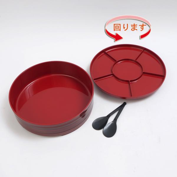 みよし漆器本舗 紀州塗り 回転 手巻き寿司 セット しゃもじ2本付 お