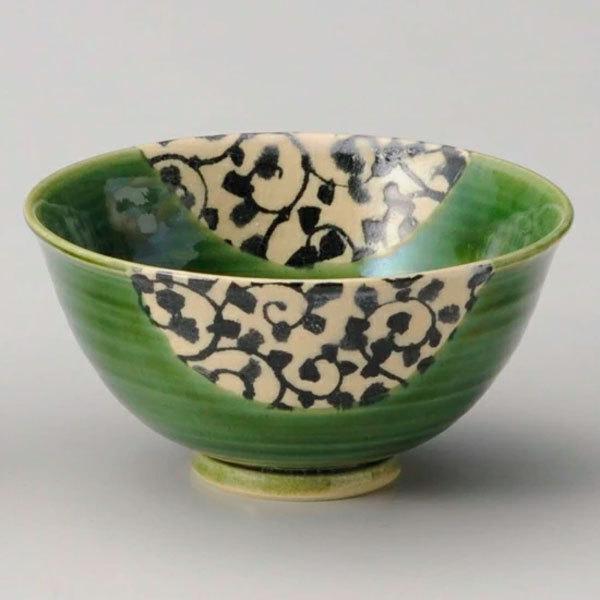 唐草織部大平 和食器 飯碗 業務用 約12cm 和食 和風 茶碗 ご飯茶碗