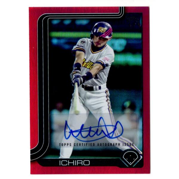 25TOPPS NPB ベースボールカード イチロー 直筆サインカード RED FOIL