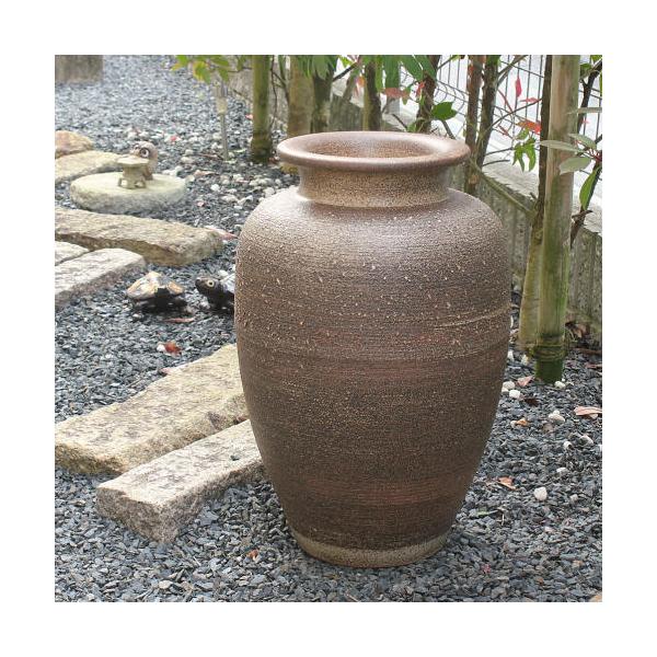 ポイント10倍]信楽焼 大きな 花瓶 窯肌 松皮 20号 おしゃれ 大壺 つぼ