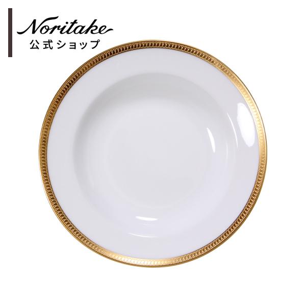 大倉陶園 片葉金蝕 22cmスープ皿 ( ギフトボックス入り カレー皿