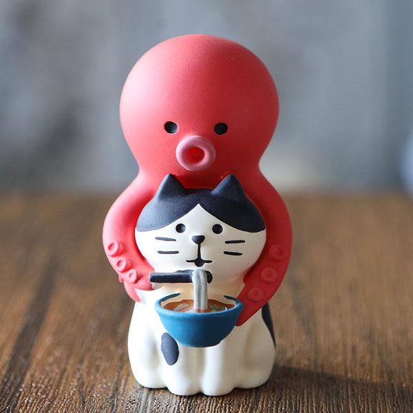 DECOLE（デコレ） DECOLE concombre 猫に親切な蛸 置物 インテリア雑貨