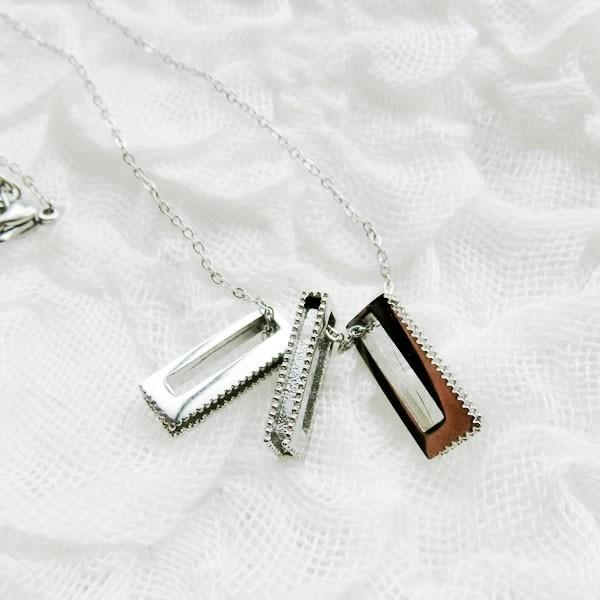 グルーデコ土台 チェーン付き ネックレス 02 シルバー チェーン付