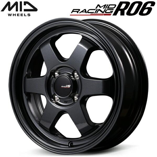 マルカサービス MID MID RACING R06 1本 クリスタルブラック 7.5J-17