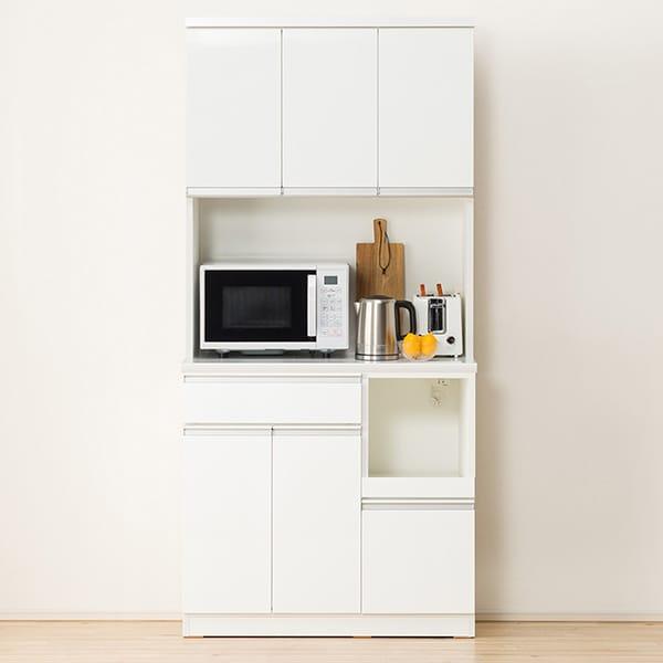 ニトリ（NITORI） 幅90 キッチンボード(レジューム 90TF-H WH/90TL-R