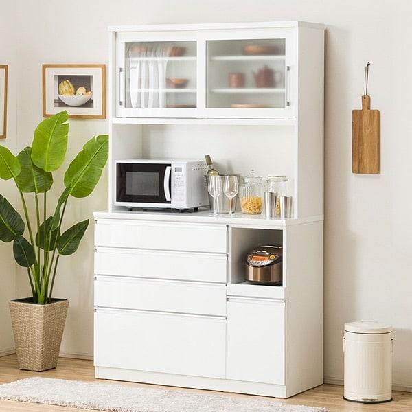 ニトリ（NITORI） 幅120cm キッチンボード( レジューム120-2TG-S WH