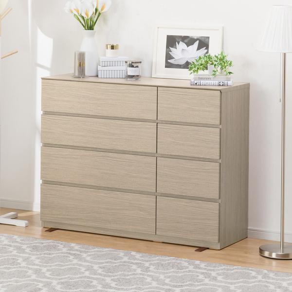 ニトリ（NITORI） ローチェスト(クエス 120-4LC GY) ニトリ期間限定：4