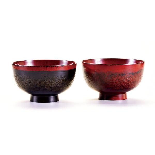 夫婦椀 木製 3.8 匠 石目 布貼 会津漆器 漆塗り 会津塗り ペア椀 お椀