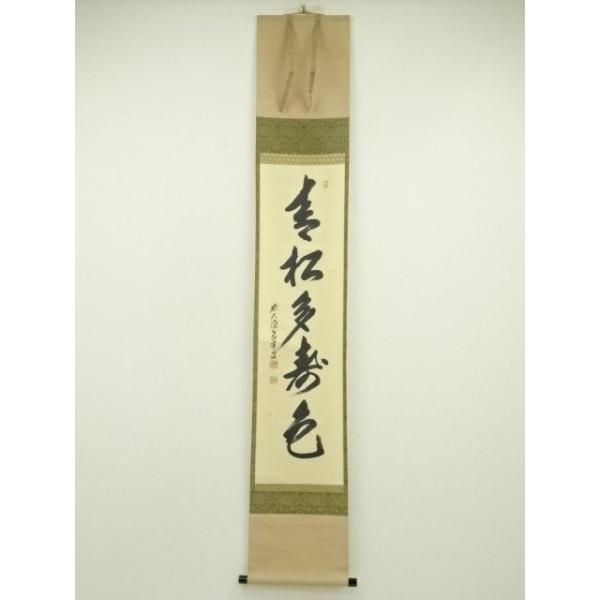 ys7224681; 宗sou 前大徳 上坂教道（宗育）筆 「青松多寿色」一行書