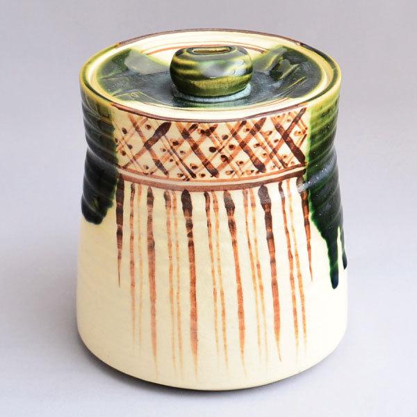 水指 茶道具 加藤景陶 作 織部水指 : 茶道具専門店 (有)菊池商店