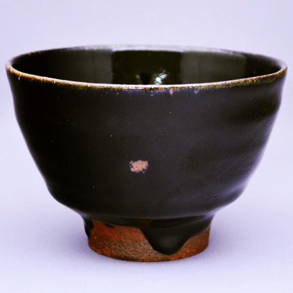 茶道具 茶碗 濱田 晋作 造 益子焼 黒釉茶碗 : 茶道具専門店 (有)菊池