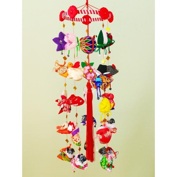 極上！伝承柳川まりさげもん小型 正絹つるし飾り・つるし雛 さげ飾り