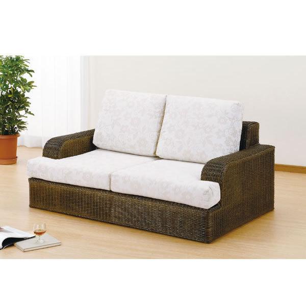 今枝商店 籐(ラタン)椅子 ソファ 座面高35センチ Y-180B ロータイプ 二