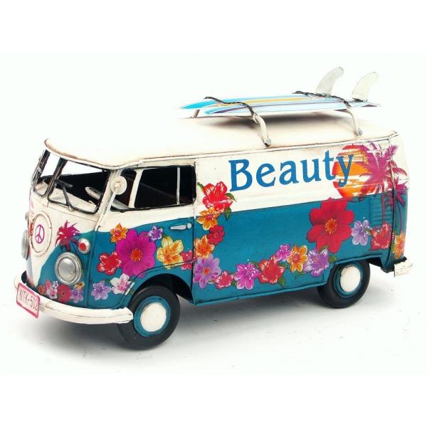 ワーゲン バス Volkswagen bus ブルー ブリキ製 オールドカー