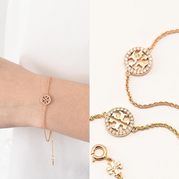 TORY BURCH（トリーバーチ） ブレスレット ミラー パヴェ チェーン