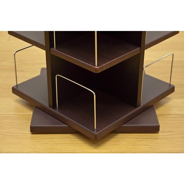 サカベ 回転式マルチタワーラック CD収納 DVD収納 本棚 大容量 BK/DBR