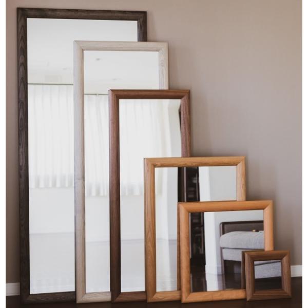 ソル 80x180cm ウォールナット材 姿見 立てかけミラー 全身鏡 : 日本製