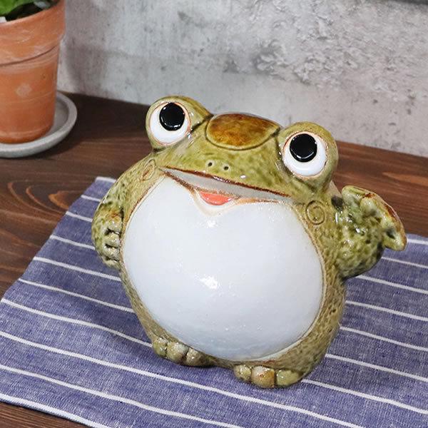 信楽焼 蛙 置物 かえる 陶器 縁起物 かわいい カエル おしゃれ ギフト