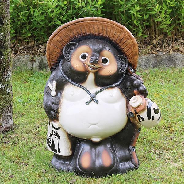 信楽焼 25号福ひねり狸 たぬき タヌキ 開運 縁起物 可愛い 陶器 商売