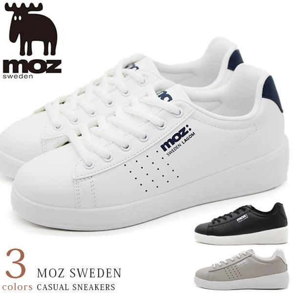 moz（モズ） スニーカー レディース 靴 黒 ブラック 白 ホワイト