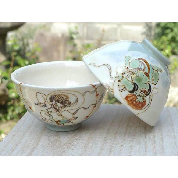 京焼 清水焼 風神雷神夫婦茶碗 深型 : 松韻堂 Yahoo!店 - 通販 - Yahoo