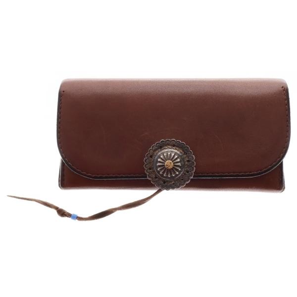 goro's（ゴローズ） コンチョ付き長財布 レザー ブラウン : BRING