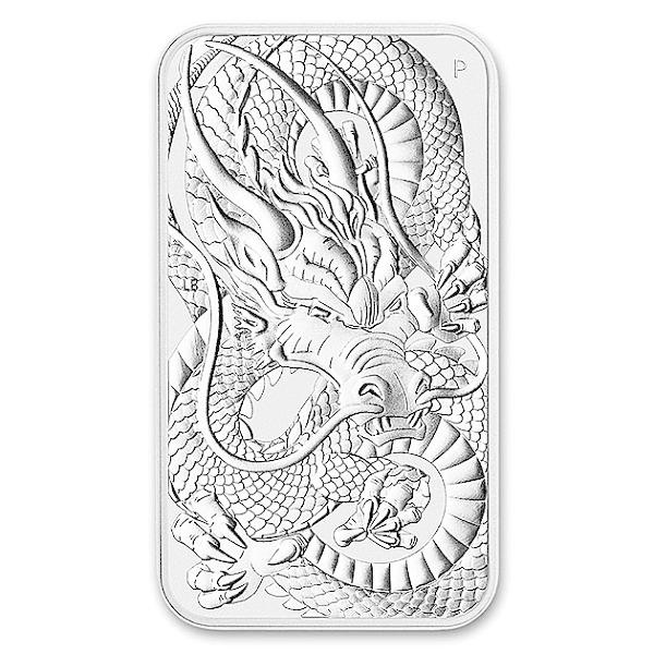 純銀インゴット ドラゴン シルバーバー 1オンス 2021年製