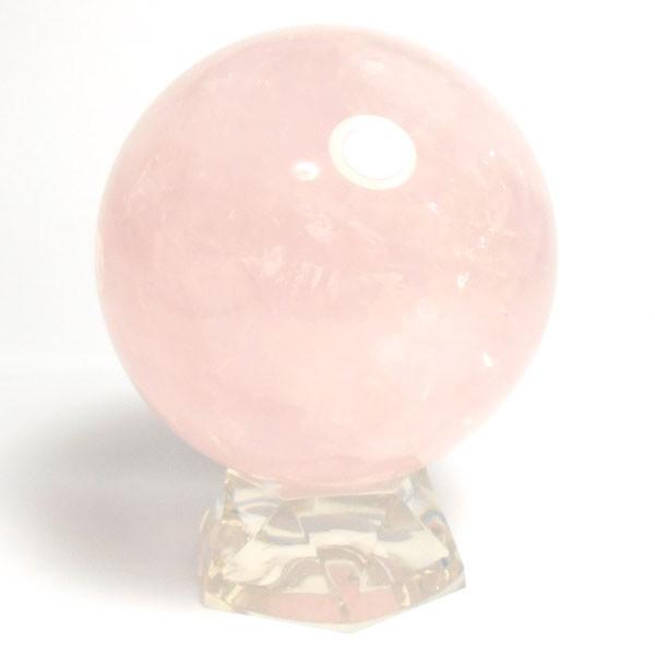 ローズクォーツ(紅水晶) 丸玉 67mm 台座付き 天然石 パーワーストーン