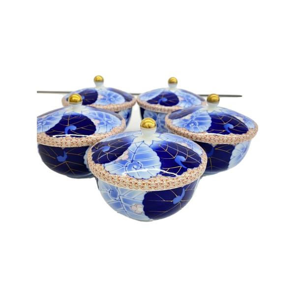 香蘭社◇湯呑/5点セット/有田焼/愁海棠/蓋付き : セカンドストリート