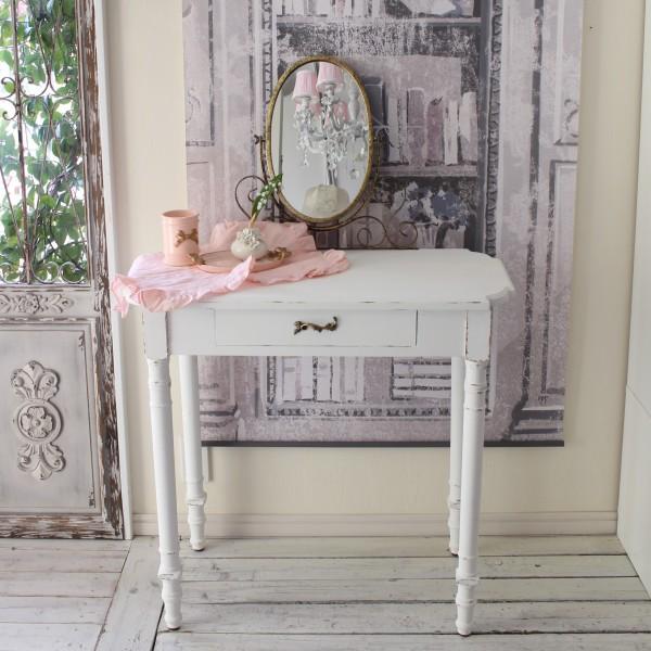 ドレッサー アンティーク調 ミラー付き ホワイト フランス 輸入家具
