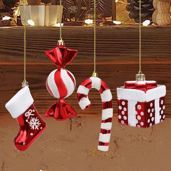 4x クリスマス キャンディケイン オーナメント クリスマスツリー