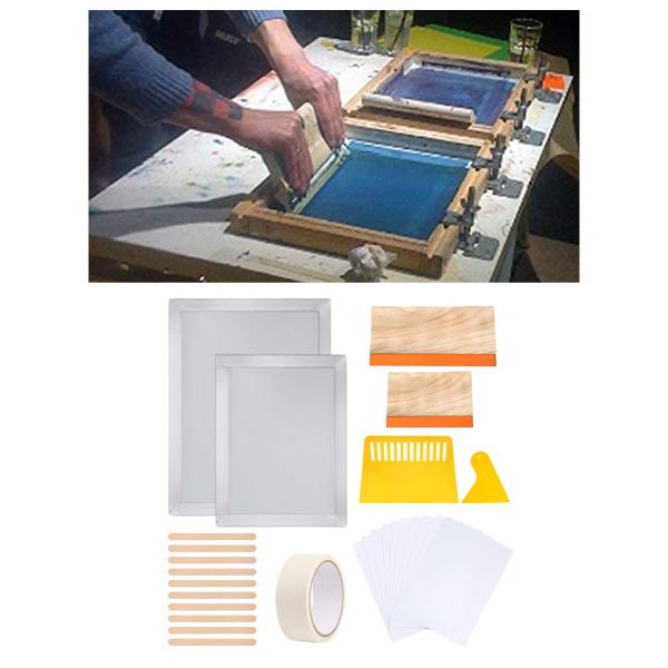 27ピース/セットスクリーン印刷スターターキットシルクスクリーン