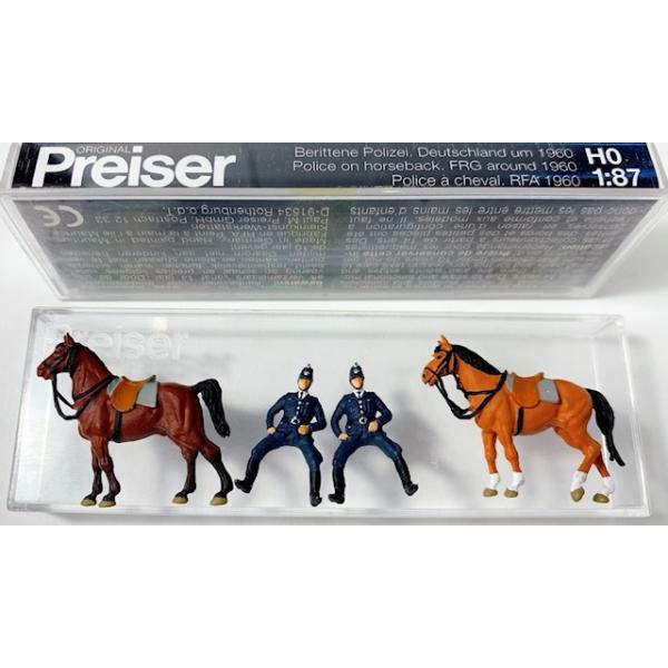 ミニチュア人形と馬セット プライザー/Preiser 1:87 HO人形 10399