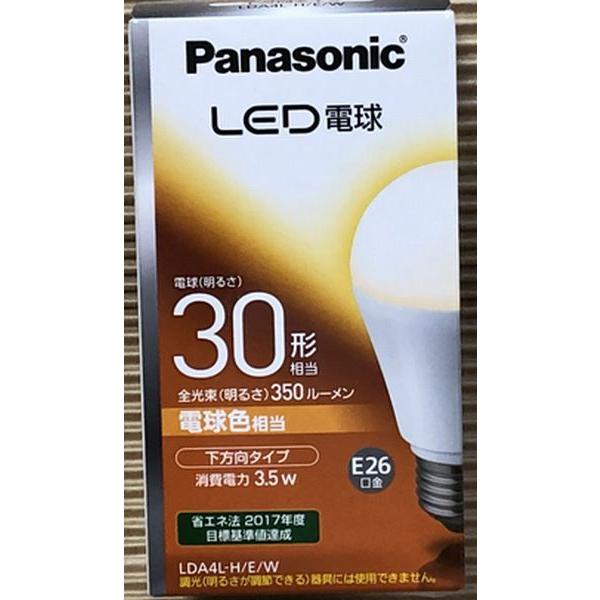 Panasonic（パナソニック） LED電球 LDA4L-H/E/W E26口金 電球30W形