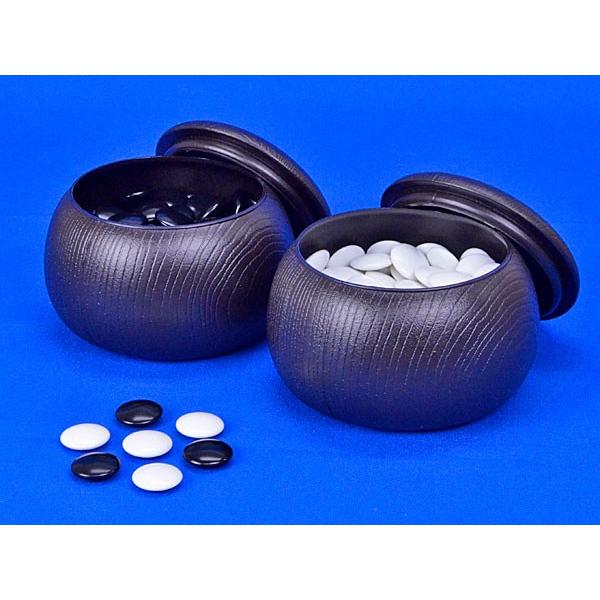 碁石 プラスチック碁石 椿 厚み約6mm 簡易ブロー碁笥付き : 囲碁将棋