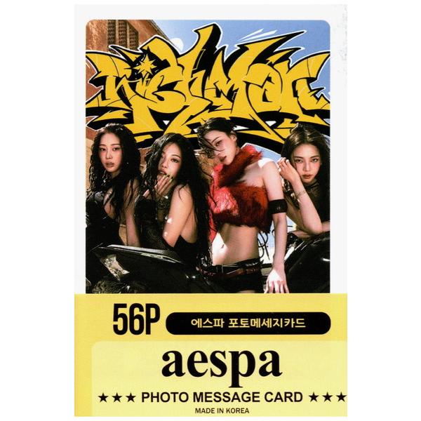 aespa エスパ グッズ フォトメッセージカード 56枚 トレカ カード ミニ