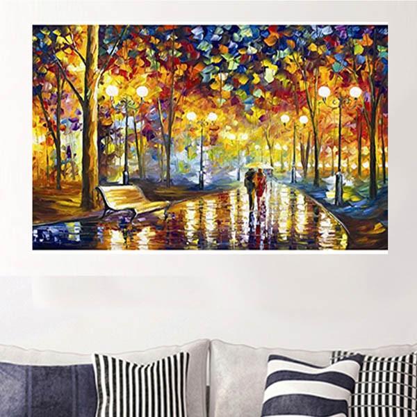 大型サイズ 上級者向け フル ダイヤモンドアート キット ビーズ刺繍 雨