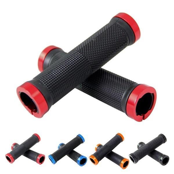 B040 自転車ハンドル用グリップ ダブルロックオンタイプ 左右ペアで1