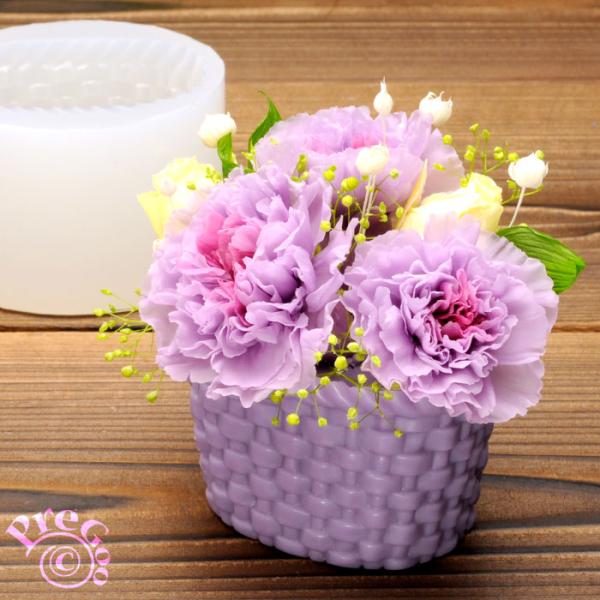 アロマ ワックス サシェ 用 シリコンモールド 置き型 花かご アロマ