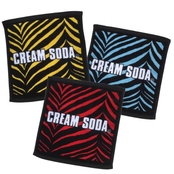 クリームソーダ（CREAM SODA） CSゼブラ柄ハンドタオル レッド
