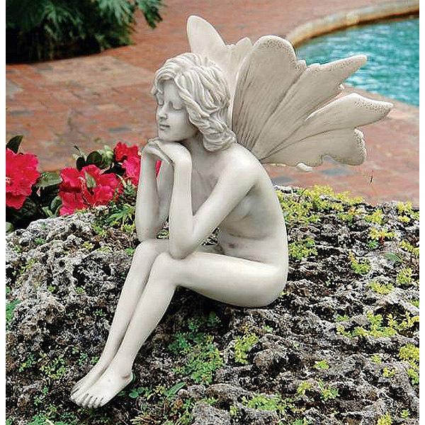 シークレットガーデンフェアリーズ 妖精 アンティークストーン風彫像