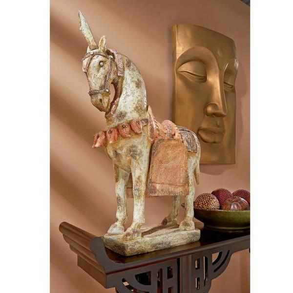 中国 六朝時代および唐の装飾馬 彫刻 彫像 デザイン・トスカノ製