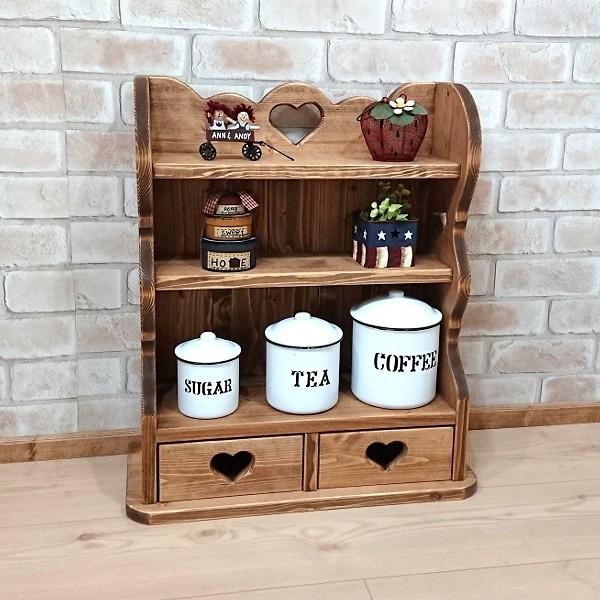 飾り棚フリーラック W48×H55cm 日本製 完成品 オーダー可 カントリー