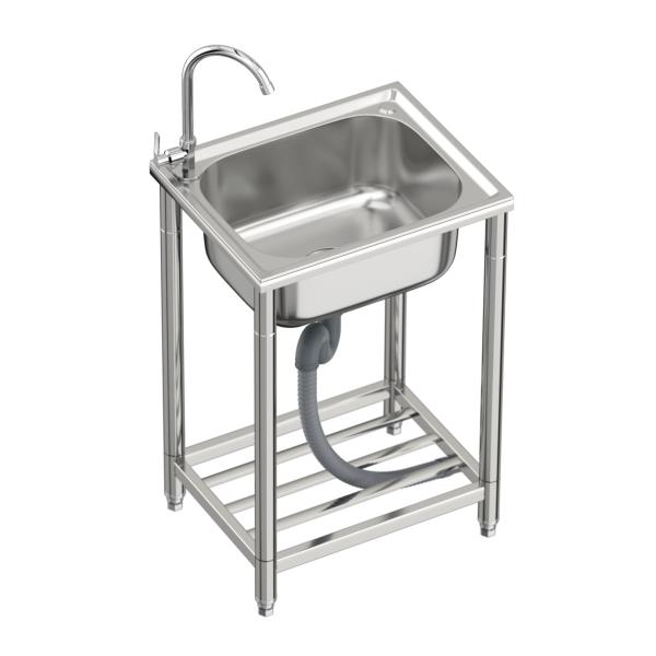 流し台 シンク ステンレス製 蛇口水栓付き 屋外 簡易式 キッチン用