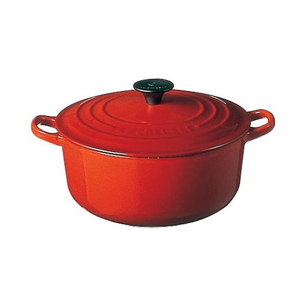 ル・クルーゼ ココット・ロンド 20cm 2501-20 [チェリーレッド] (鍋