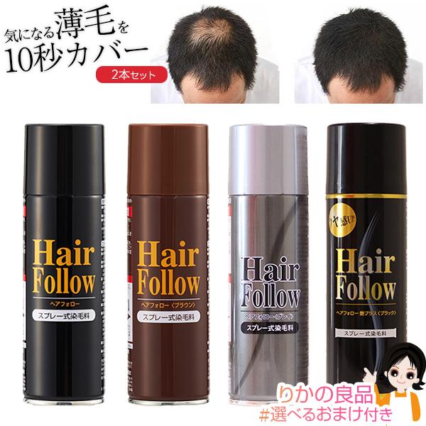 選べる2本セット スプレー式染毛料 ヘアフォロー 150g 2本セット 日本